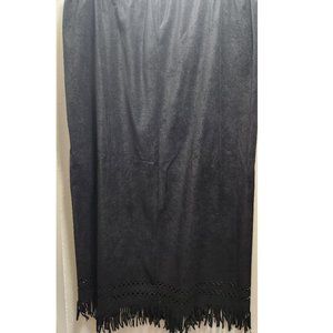Black, Suede Skirt, 22W